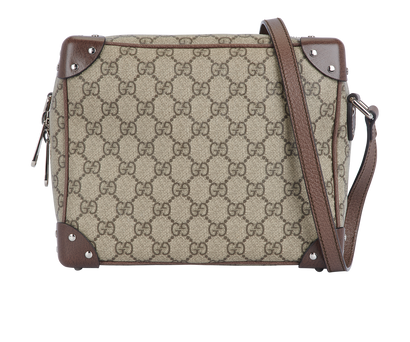 GG Square Trunk, &pound;895, Handbags, Brown, Canvas, Front view